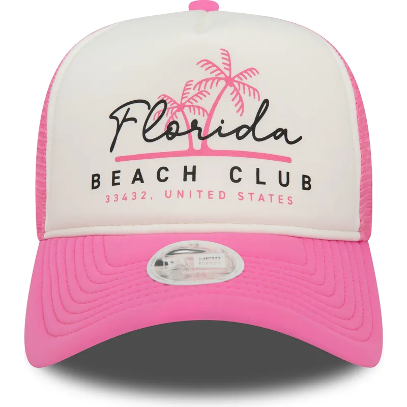 cappelli-curva-rosa-snapback-a-frame-foam-front-dei-florida-beach-club-di-new-era
