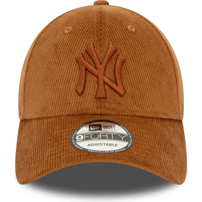 cappelli-curva-marrone-cinghia-regolabile-9forty-cord-dei-new-york-yankees-mlb-di-new-era