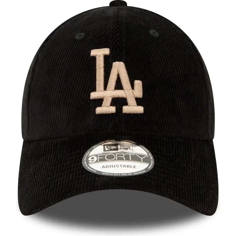 cappelli-curva-nero-cinghia-regolabile-9forty-cord-dei-los-angeles-dodgers-mlb-di-new-era