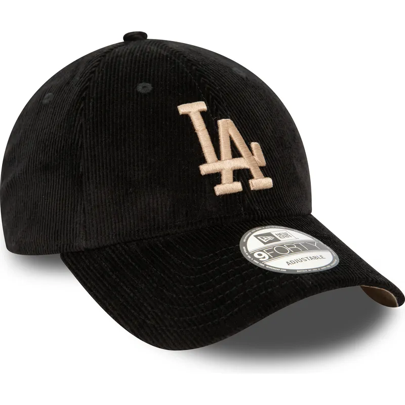 cappelli-curva-nero-cinghia-regolabile-9forty-cord-dei-los-angeles-dodgers-mlb-di-new-era