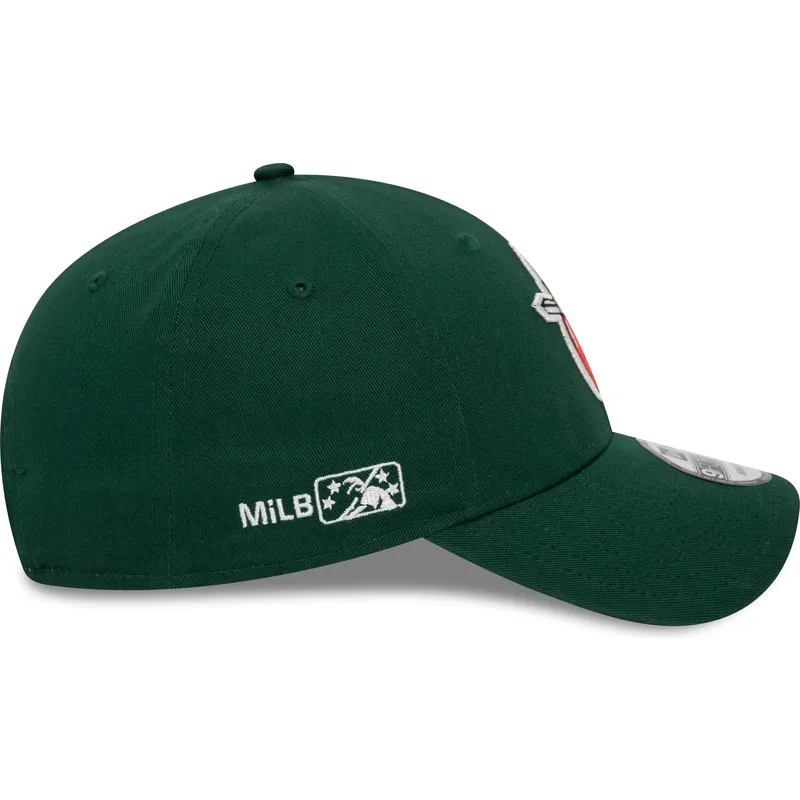 cappelli-curva-verde-cinghia-regolabile-9forty-minor-league-dei-fort-wayne-tincaps-milb-di-new-era
