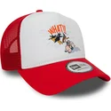 cappelli-curva-rosso-snapback-a-frame-character-dei-pato-lucas-y-porky-pig-looney-tunes-di-new-era