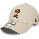 cappello-curvo-beige-regolabile-9forty-personaggio-del-diavolo-della-tasmania-looney-tunes-di-new-era