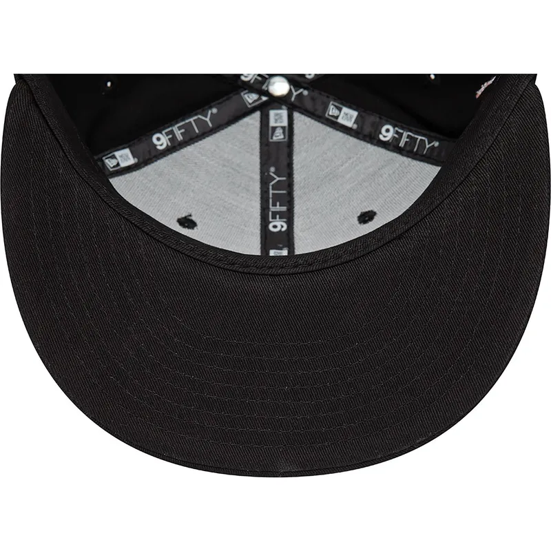 cappelli-piatta-nero-snapback-9fifty-flower-icon-dei-new-york-yankees-mlb-di-new-era