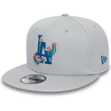 cappello-piatto-grigio-snapback-9fifty-flower-icon-dei-los-angeles-dodgers-mlb-di-new-era