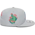 cappello-piatto-grigio-snapback-9fifty-flower-icon-dei-los-angeles-dodgers-mlb-di-new-era