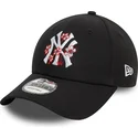 cappelli-curva-nero-cinghia-regolabile-9forty-flower-icon-dei-new-york-yankees-mlb-di-new-era