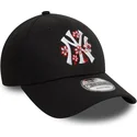 cappelli-curva-nero-cinghia-regolabile-9forty-flower-icon-dei-new-york-yankees-mlb-di-new-era