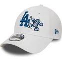 cappelli-curva-bianco-cinghia-regolabile-9forty-food-character-dei-los-angeles-dodgers-mlb-di-new-era