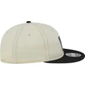 cappello-piatto-beige-e-nero-regolabile-9fifty-retro-crown-denim-degli-oakland-raiders-nfl-di-new-era