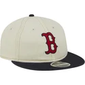 cappello-piatto-beige-e-blu-marino-9fifty-retro-crown-denim-di-boston-red-sox-mlb-di-new-era