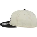 cappello-piatto-beige-e-nero-9fifty-retro-crown-denim-di-chicago-white-sox-mlb-di-new-era