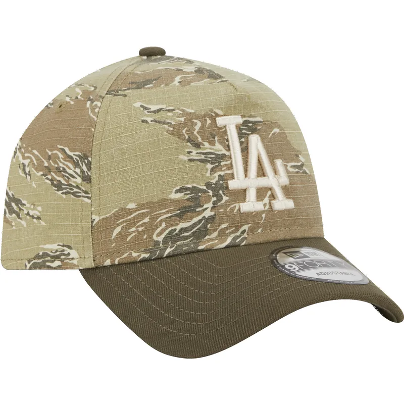 cappellino-curvo-camouflage-snapback-9forty-a-frame-two-tone-tiger-dei-los-angeles-dodgers-mlb-di-new-era