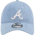cappellino-curvo-blu-regolabile-9twenty-washed-denim-degli-atlanta-braves-mlb-di-new-era