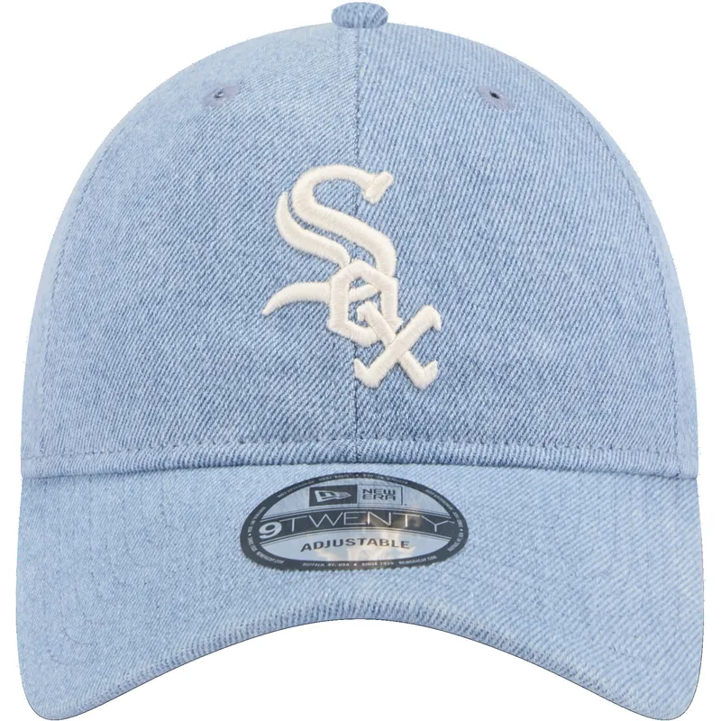 cappellino-curvo-blu-regolabile-9twenty-washed-denim-di-chicago-white-sox-mlb-di-new-era