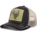 cappello-trucker-nero-e-beige-gallo-ye-olde-cock-the-farm-retro-classic-di-goorin-bros