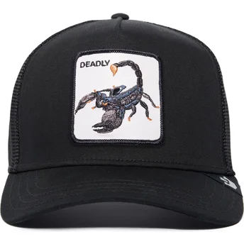 gorra-trucker-nera-scorpione-deadly-the-farm-premium-di-goorin-bros