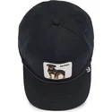 cappello-curvo-nero-snapback-cane-rottweiler-alpha-dog-100-the-farm-all-over-canvas-di-goorin-bros
