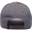 cappellino-visiera-curva-marrone-grigio-e-arancione-snapback-lupo-lone-wolf-100-the-farm-all-over-canvas-di-goorin-bros