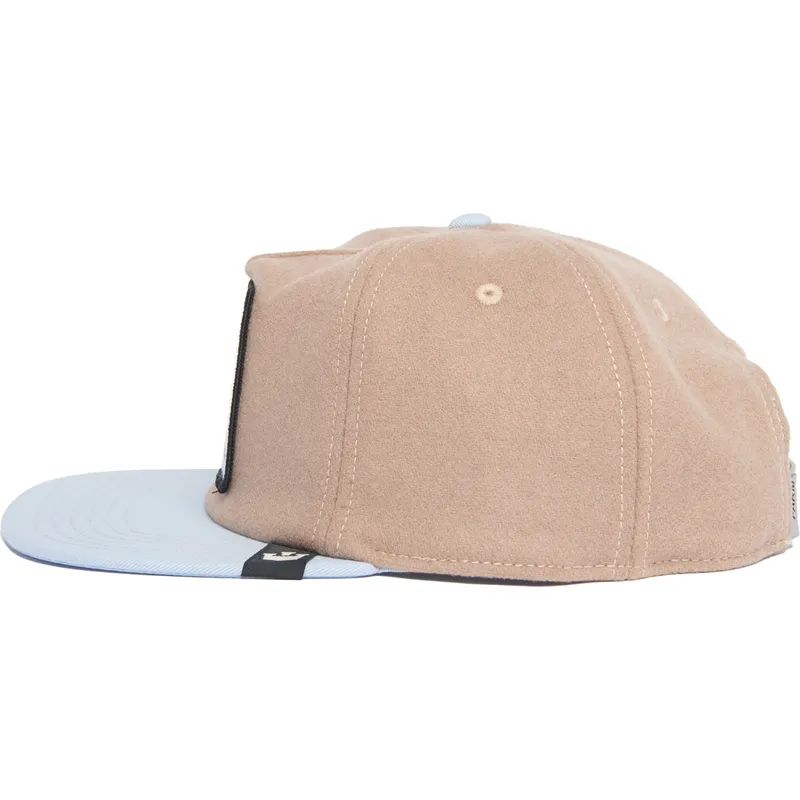 berretto-piatto-marrone-e-blu-snapback-gallo-cock-free-range-the-farm-flats-di-goorin-bros