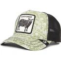 cappello-trucker-verde-e-nero-pecora-black-sheep-parade-the-farm-paisley-di-goorin-bros