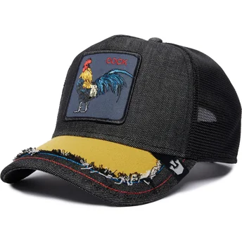 cappellino-trucker-nero-gallo-silky-cock-the-farm-silky-roots-di-goorin-bros