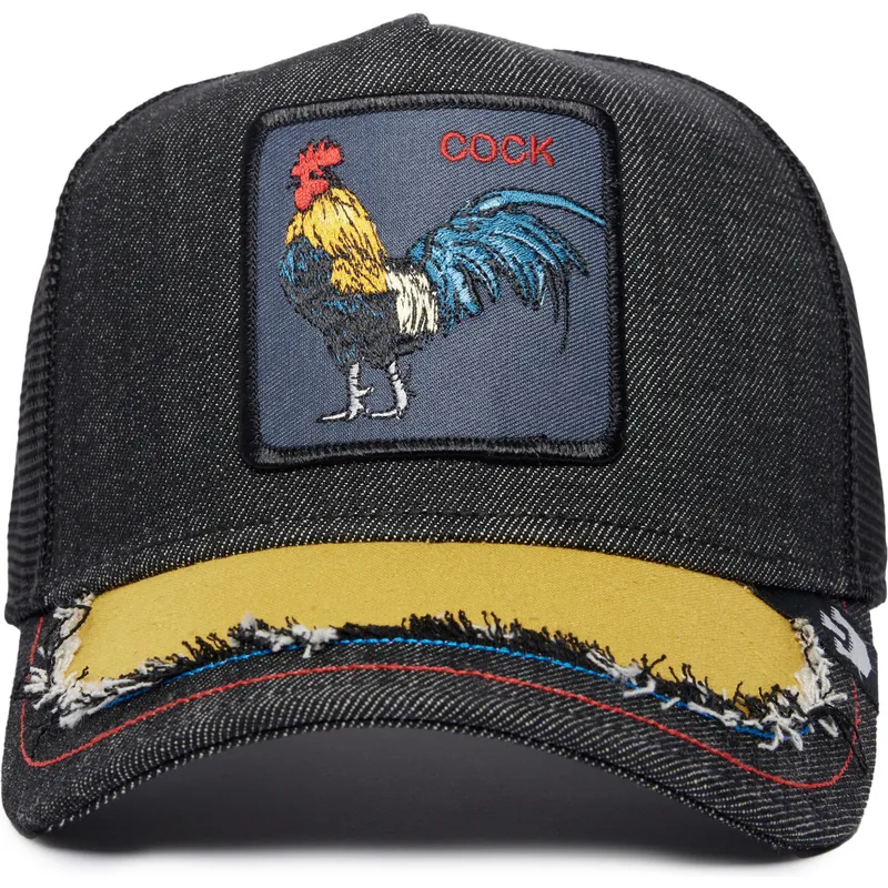 cappellino-trucker-nero-gallo-silky-cock-the-farm-silky-roots-di-goorin-bros