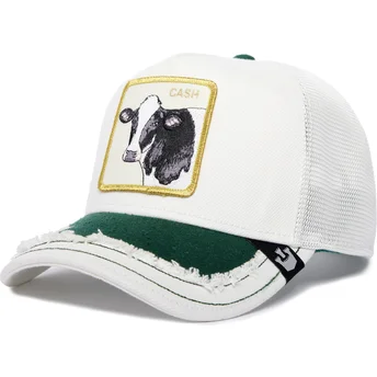 Cappellino trucker bianco mucca Cash Silky Cow The Farm Silky Roots di Goorin Bros.