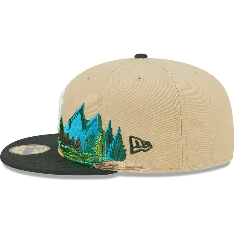 cappelli-piatta-marrone-regolato-59fifty-team-landscape-dei-new-york-yankees-mlb-di-new-era
