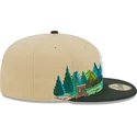 cappello-a-visiera-piatta-marrone-e-verde-chiuso-59fifty-team-landscape-dei-new-york-yankees-mlb-di-new-era