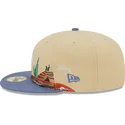 cappello-piatto-marrone-e-blu-regolabile-5950-team-landscape-dei-los-angeles-dodgers-mlb-di-new-era