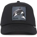gorra-curva-nera-snapback-orca-killer-whale-100-the-farm-all-over-canvas-di-goorin-bros