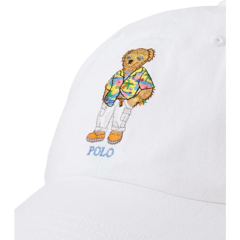 cappelli-curva-bianco-cinghia-regolabile-di-polo-ralph-lauren