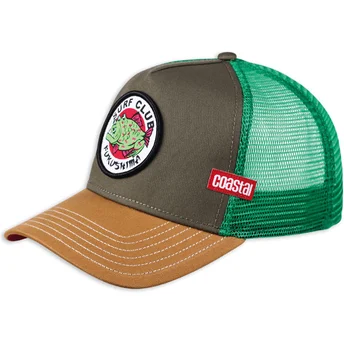 Cappellino trucker verde e marrone Fukushima HFT di Coastal