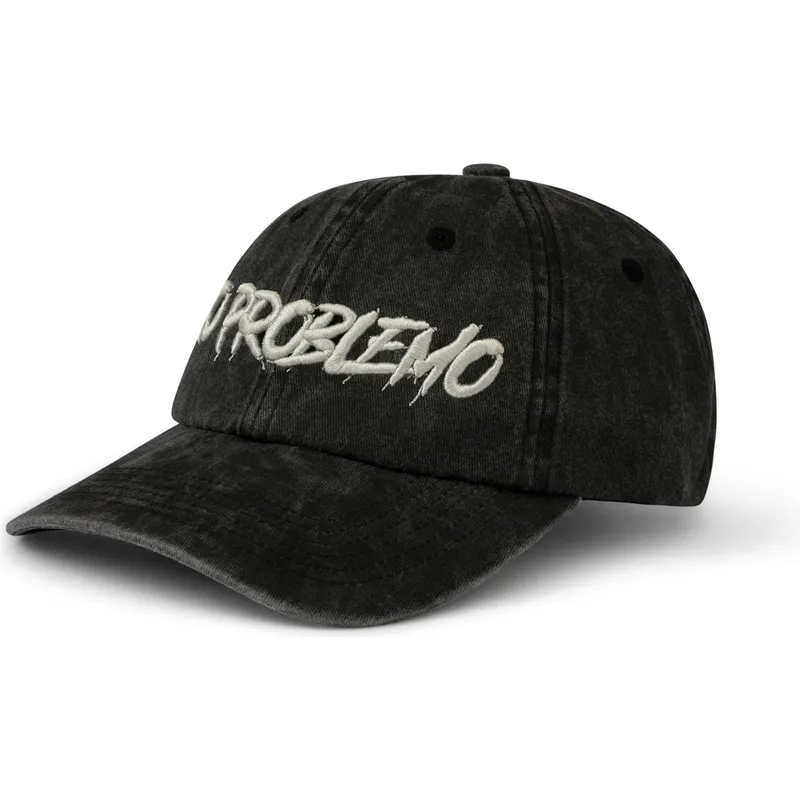 cappellino-curvo-nero-regolabile-no-problemo-di-pica-pica