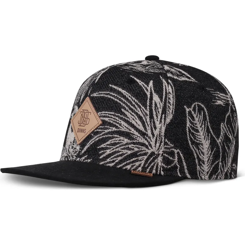 snapback-nero-con-visiera-piatta-aloha-couch-di-djinns