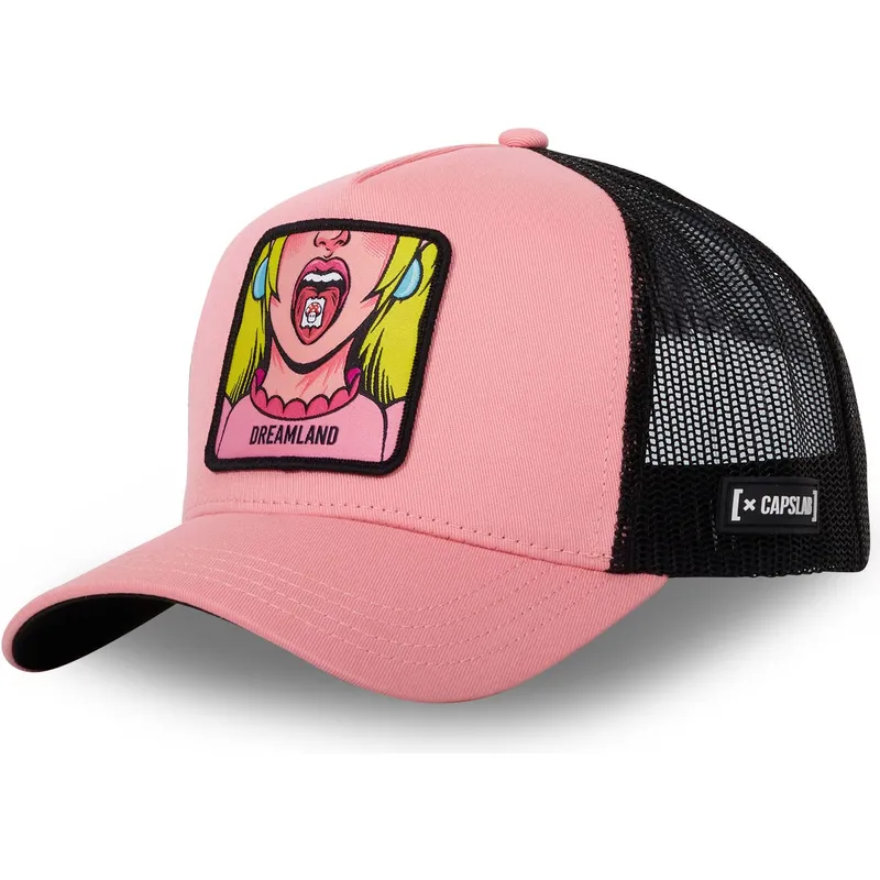 cappello-trucker-rosa-e-nero-dreamland-dre2-cute-di-capslab