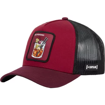 Capslab Old Fashioned OLD Cocktails Maroon Trucker Hat
