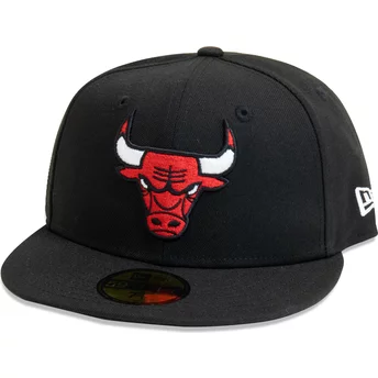 New Era Flat Brim 59FIFTY Essential Chicago Bulls NBA Black Fitted Cap
