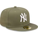 cappellino-piatto-verde-regolabile-59fifty-league-essential-dei-new-york-yankees-mlb-di-new-era