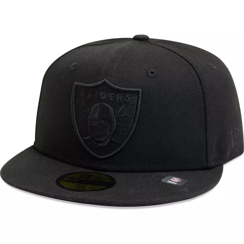 new-era-flat-brim-black-logo-59fifty-essential-las-vegas-raiders-nfl-black-fitted-cap
