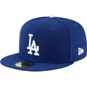cappello-piatto-blu-regolato-59fifty-authentic-on-field-game-dei-los-angeles-dodgers-mlb-di-new-era