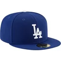 cappellino-piatto-blu-regolabile-59fifty-authentic-on-field-game-dei-los-angeles-dodgers-mlb-di-new-era