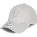 new-era-curved-brim-women-grey-logo-9forty-tonal-new-york-yankees-mlb-grey-adjustable-cap