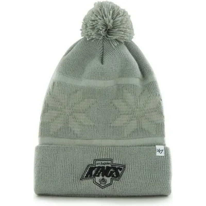 cappello-grigio-con-pompon-dei-los-angeles-kings-nhl-di-47-brand