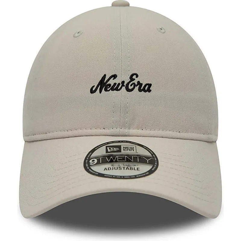 cappello-beige-curvo-regolabile-9twenty-repreve-heritage-script-di-new-era