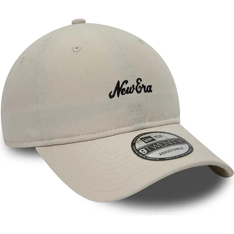 cappello-beige-curvo-regolabile-9twenty-repreve-heritage-script-di-new-era