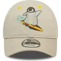 cappelli-curva-beige-cinghia-regolabile-per-bambino-9forty-character-dei-pinguino-di-new-era