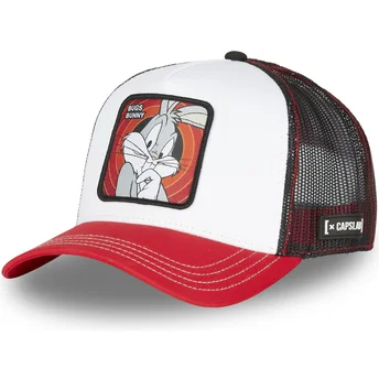 Cappellino trucker bianco, nero e rosso Bugs Bunny BUG1 CT Looney Tunes di Capslab