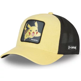 Capslab Pikachu PIK1 CT Pokémon Yellow and Black Trucker Hat